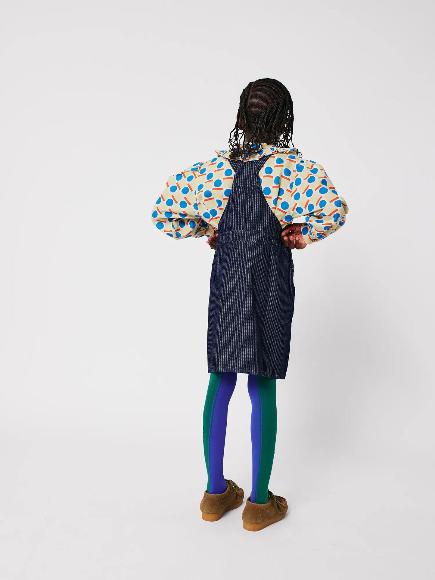 Tic Tac Toe denim dress look