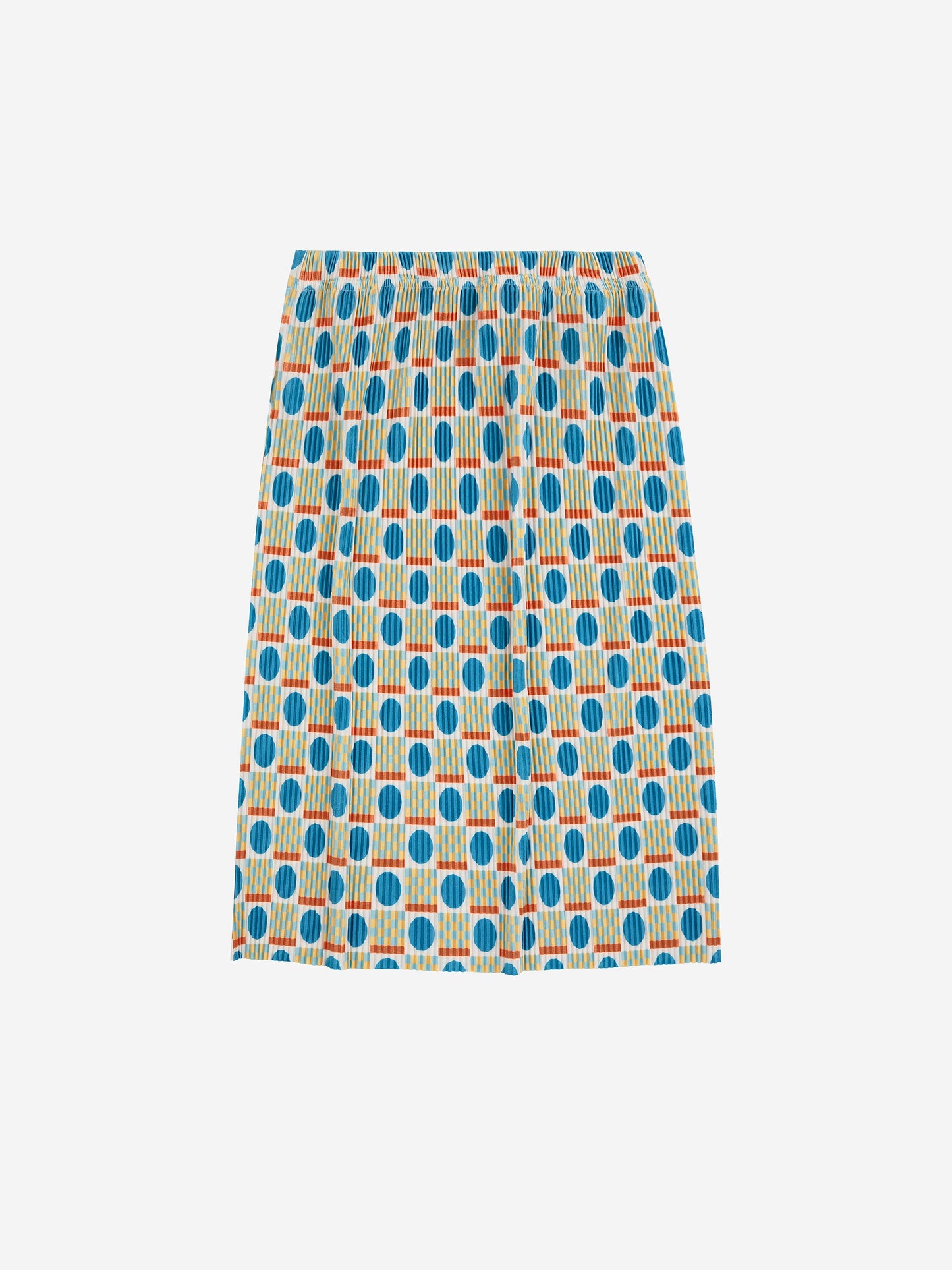 Geometric Scacs over pencil pleated skirt