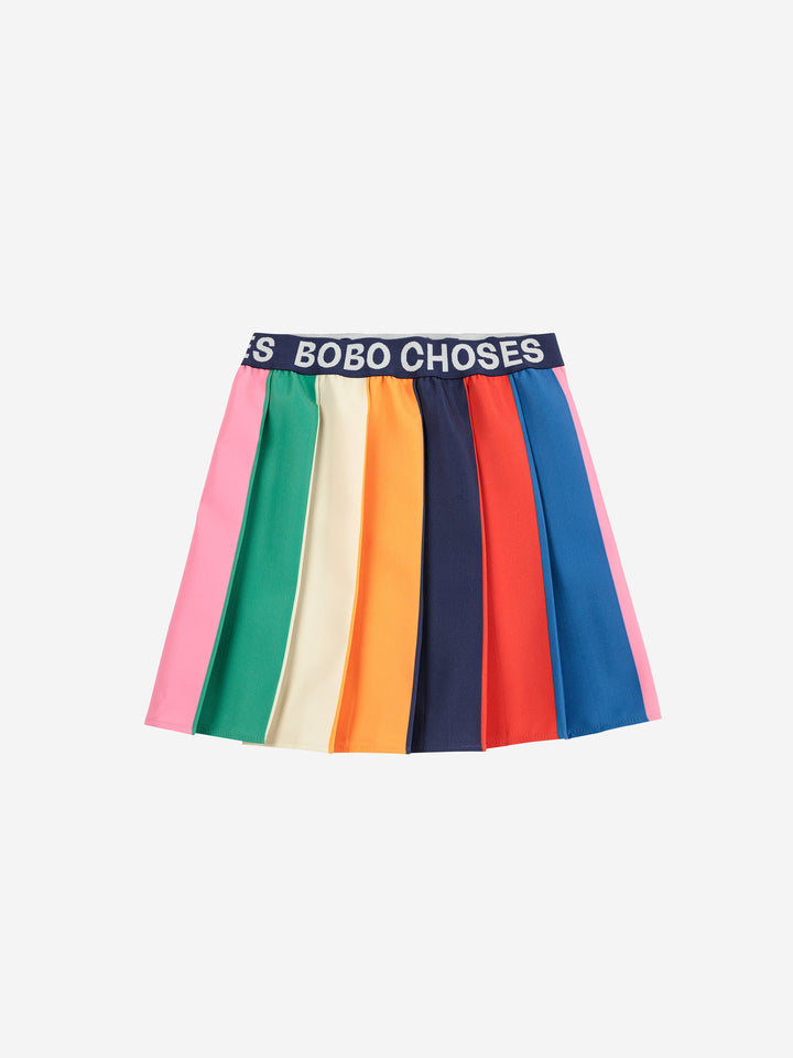 Bobo Color block pleated skirt