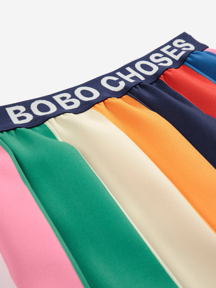 Bobo Color block pleated skirt