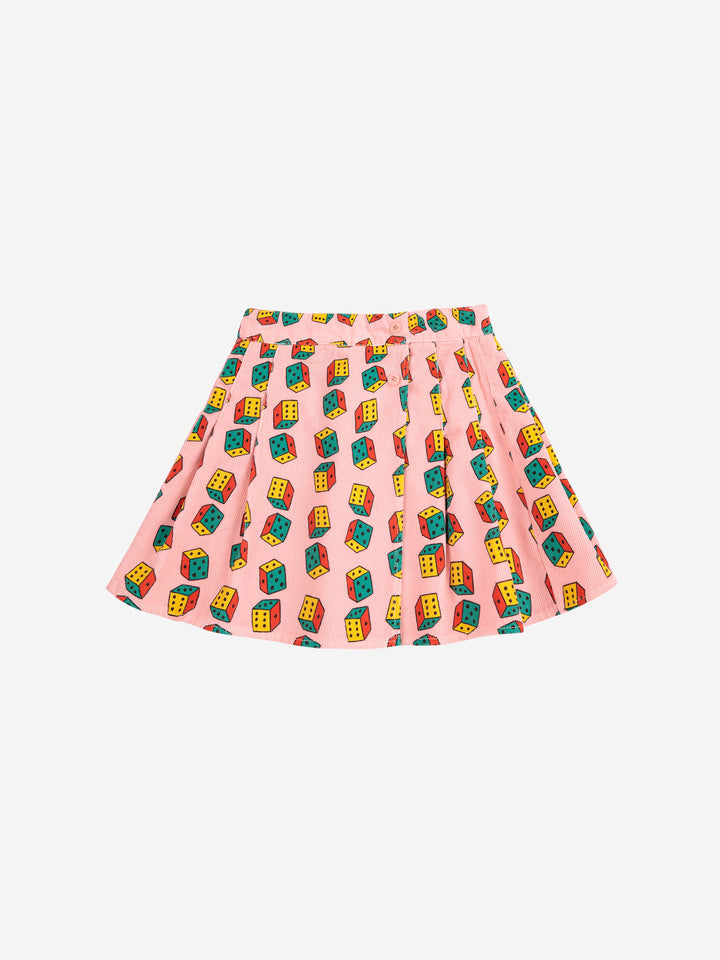 Dices all over mini corduroy skirt