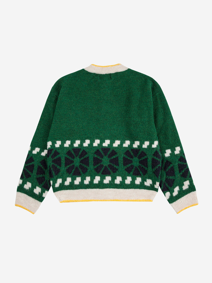 Kaleidoscope jacquard cardigan