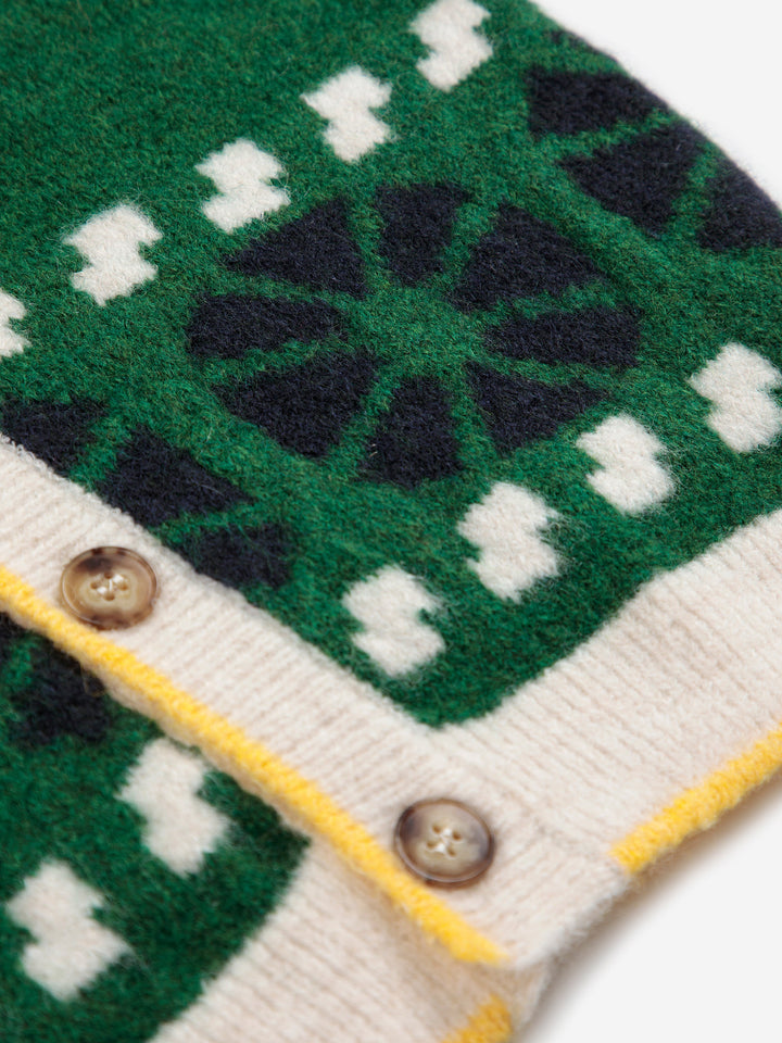 Kaleidoscope jacquard cardigan