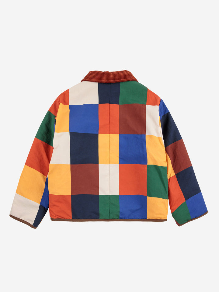 Multicolor Tiles reversible sheepskin jacket