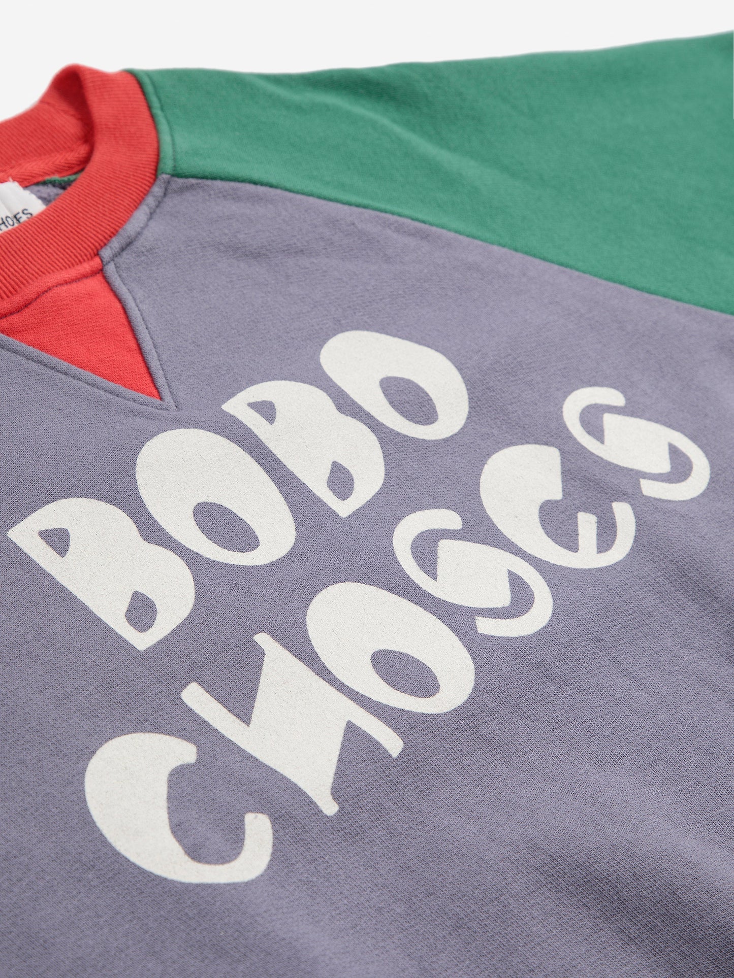 Bobo Choses カラーブロックラグランスウェットシャツ