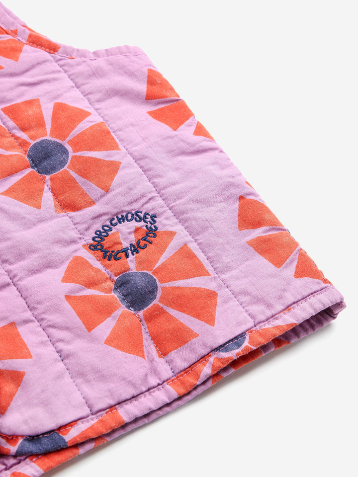 Kaleidoscope all over quilted woven vest