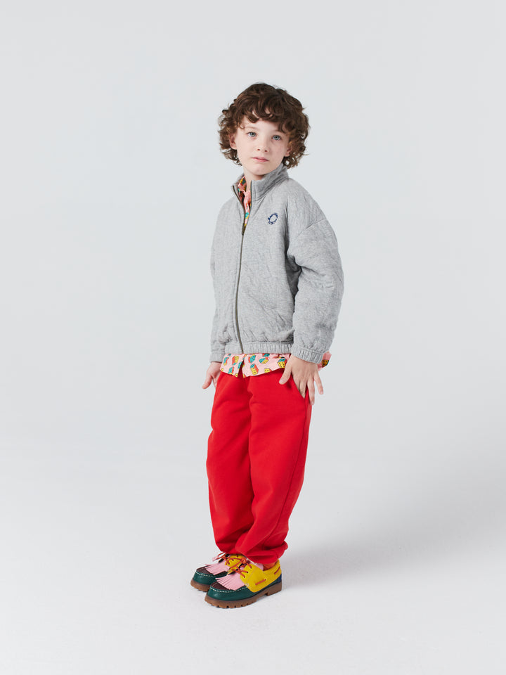 Tic Tac Toe quilted sweat blouson