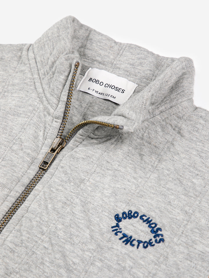 Tic Tac Toe quilted sweat blouson