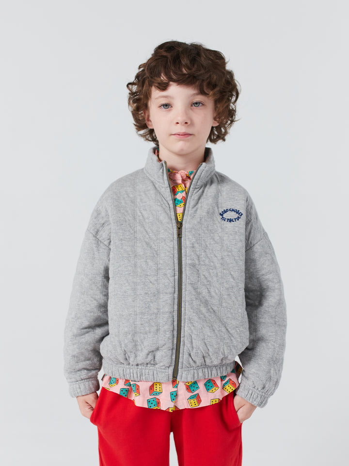 Tic Tac Toe quilted sweat blouson