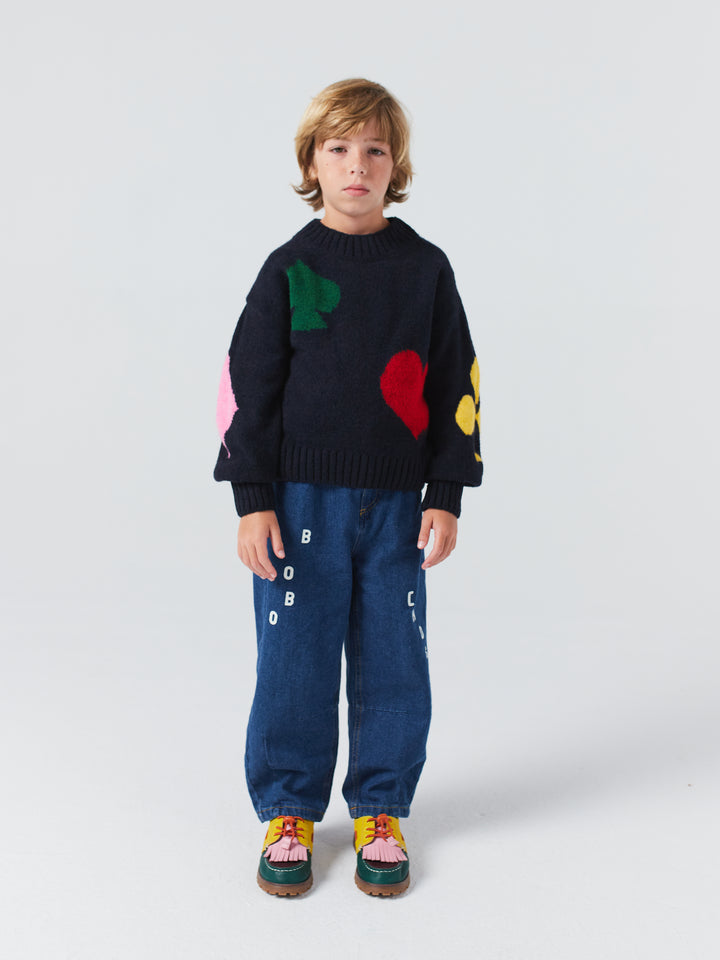 Bobo Joker jacquard turtle neck knit