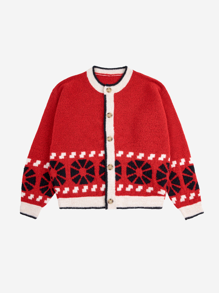 Kaleidoscope jacquard cardigan