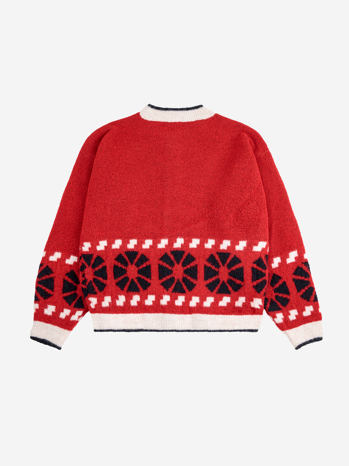 Kaleidoscope jacquard cardigan