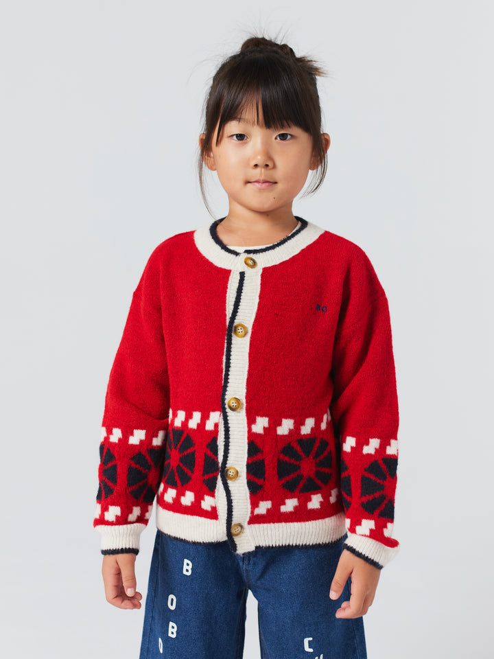 Kaleidoscope jacquard cardigan