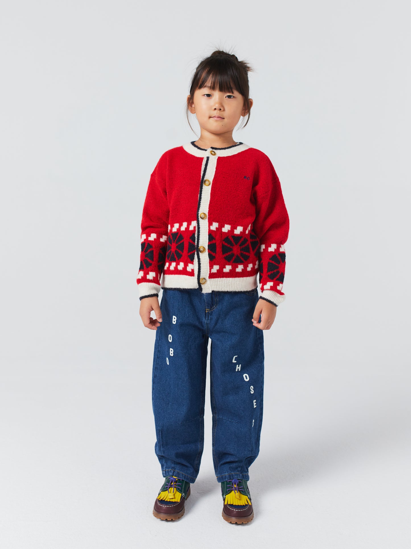 Kaleidoscope jacquard cardigan