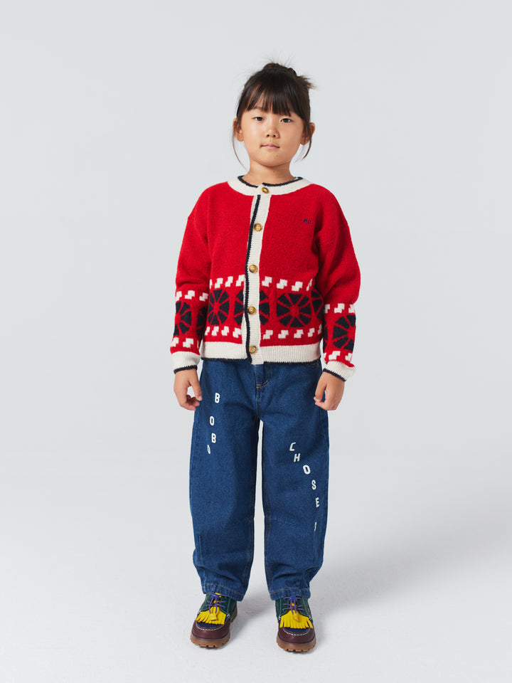 Kaleidoscope jacquard cardigan