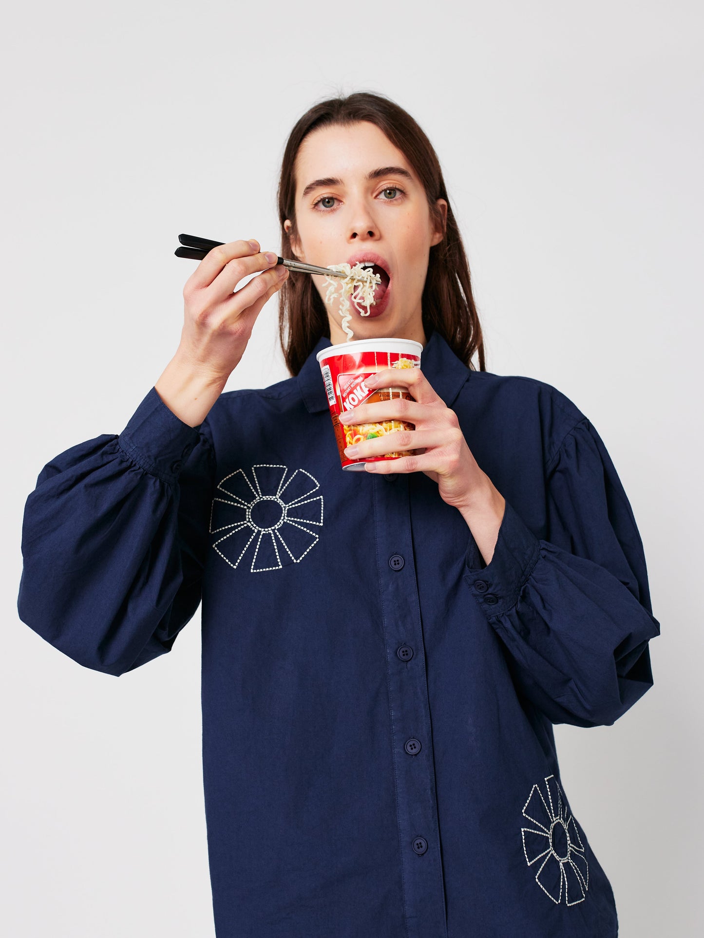 Kaleidoscope embroidery shirt