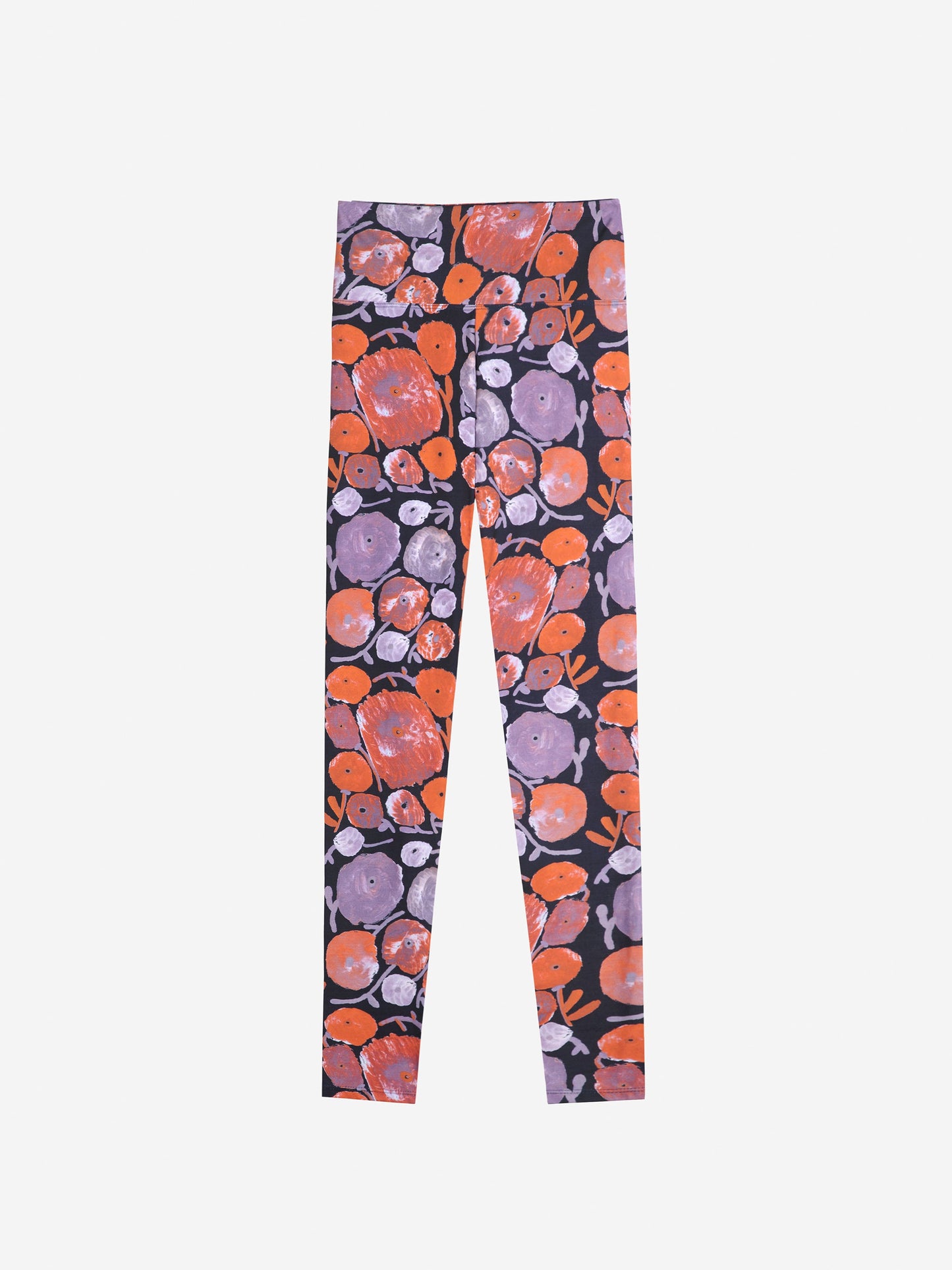 Dahlia pattern sporty leggings