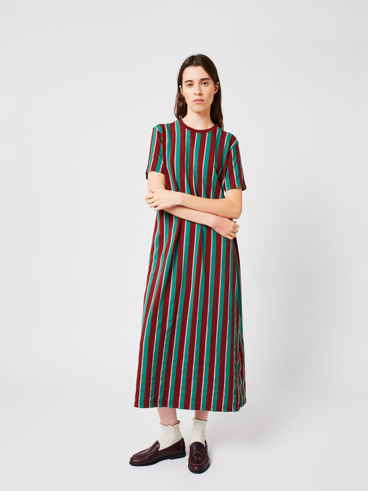 Striped midi dress