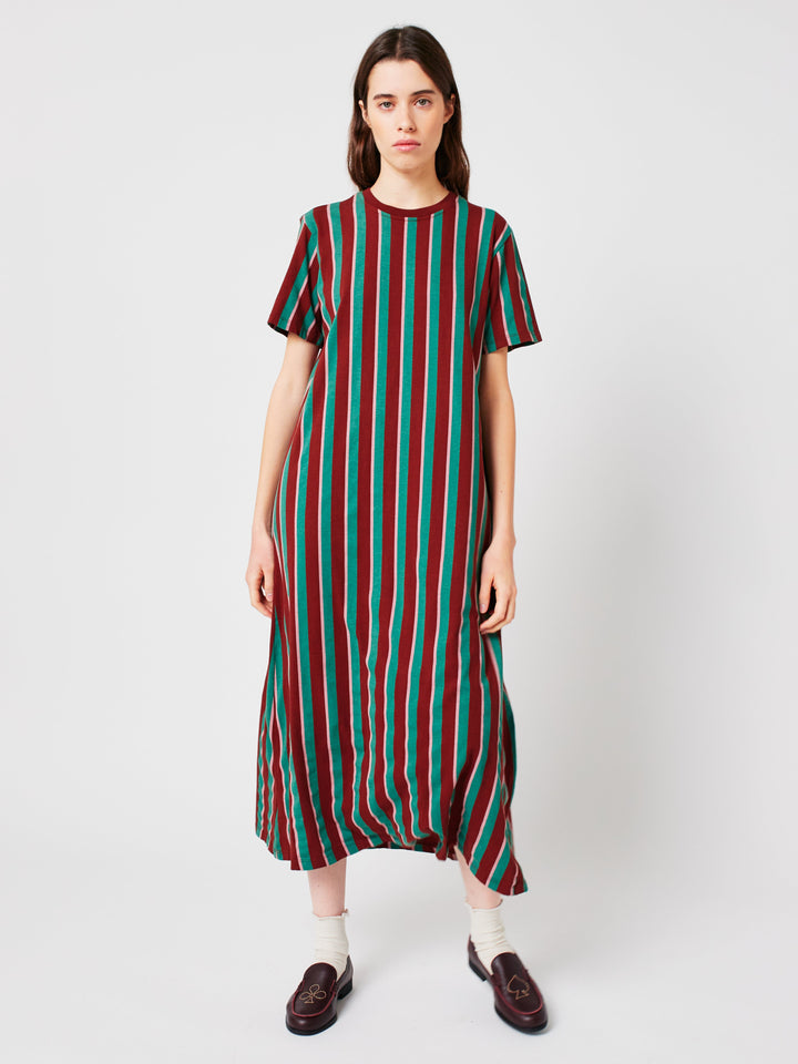 Striped midi dress