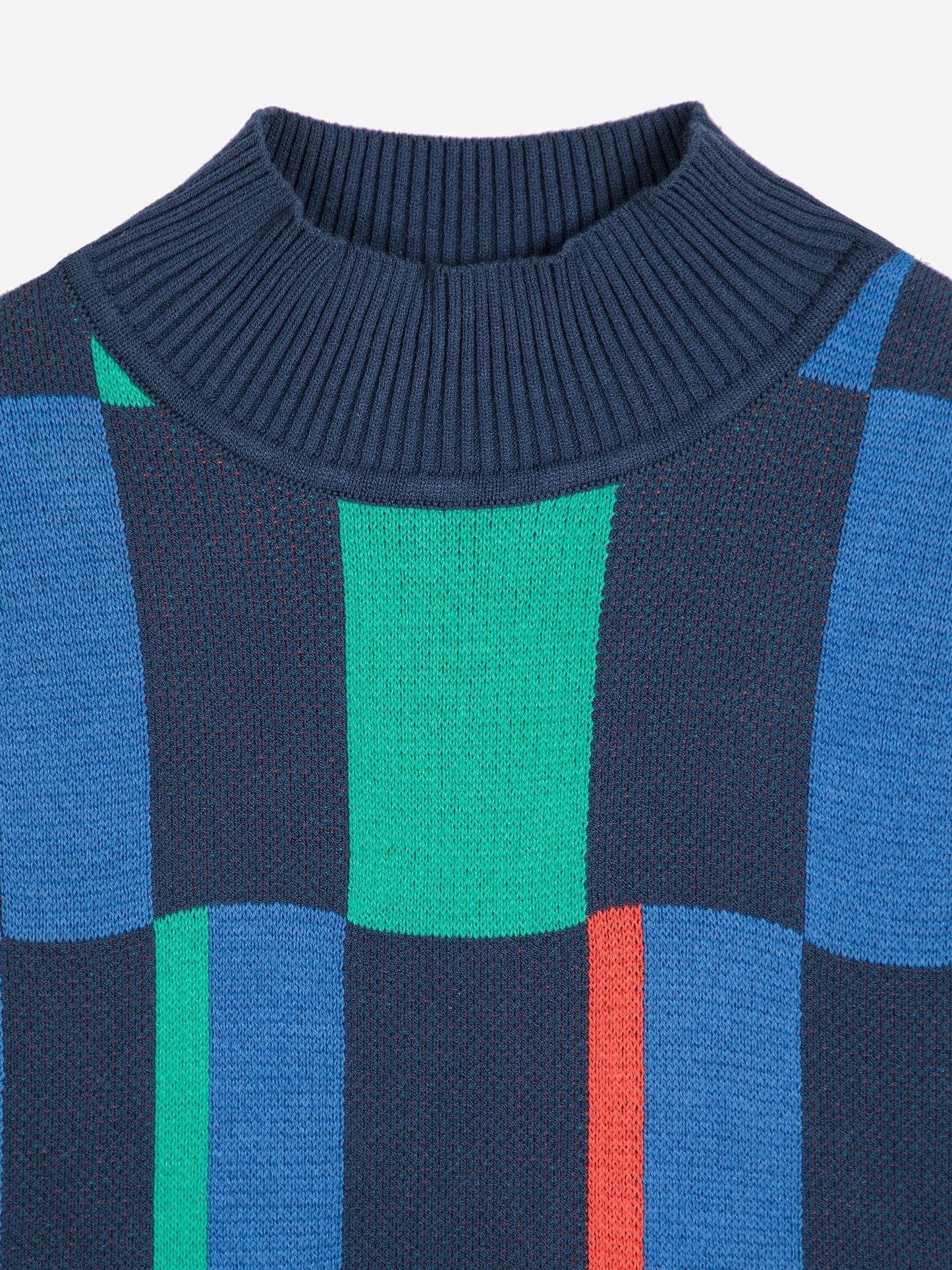 Geometric jacquard turtleneck knit