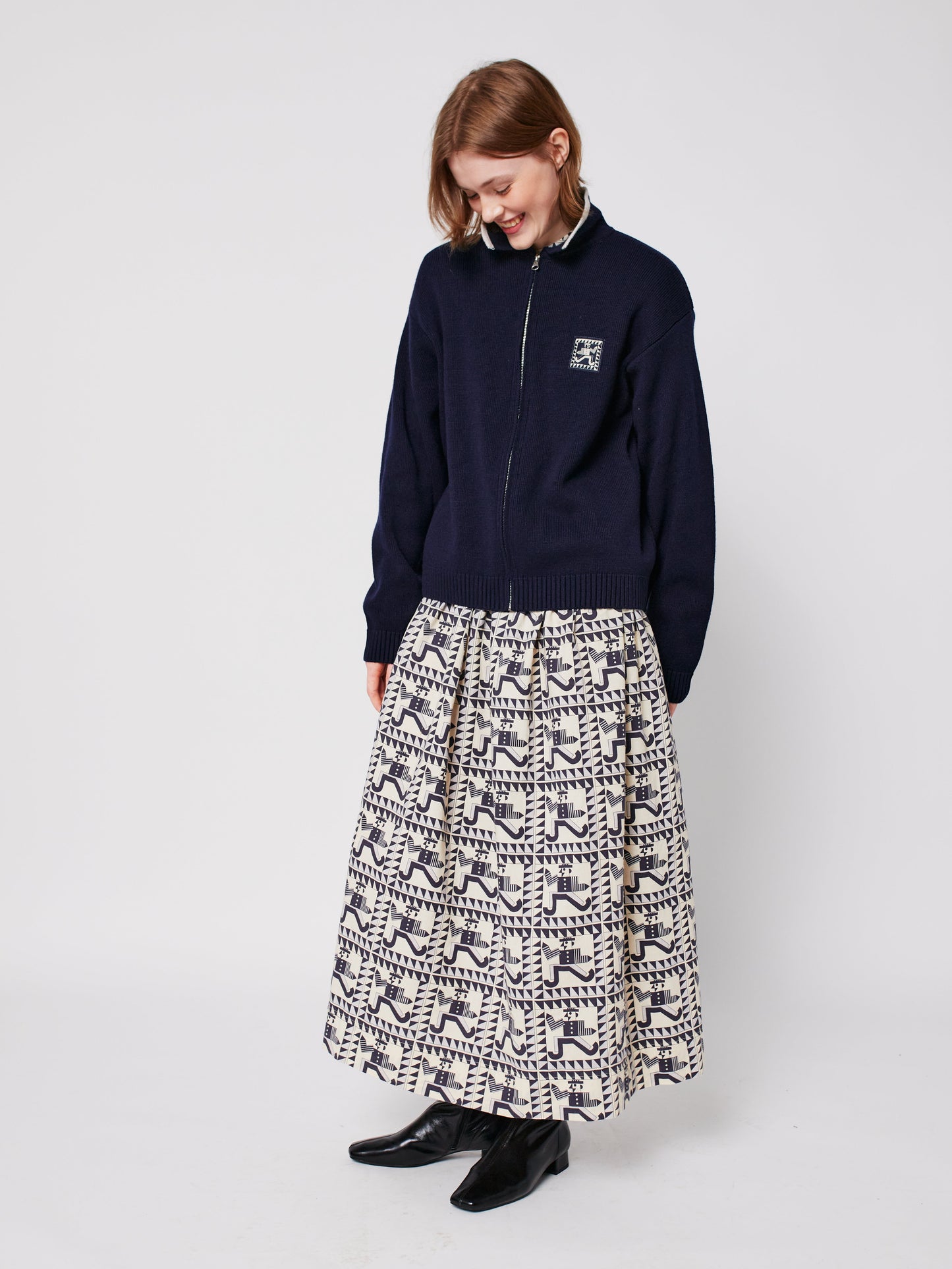 Mr Pencil zipped cardigan