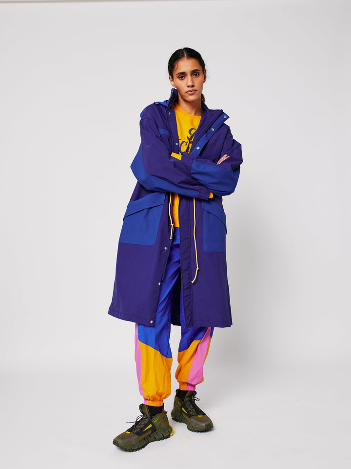 Blue raincoat