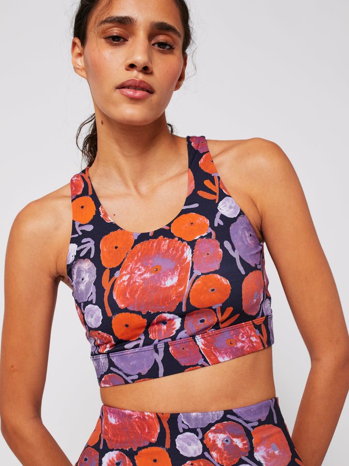 Dahlia pattern sporty top
