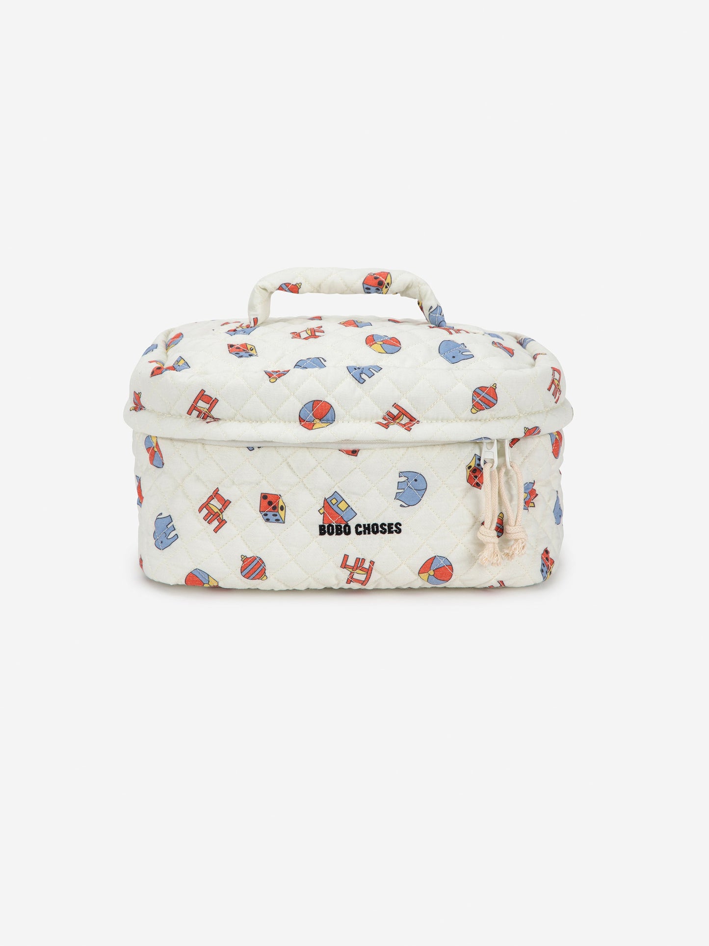 Toys all over quilted pouch