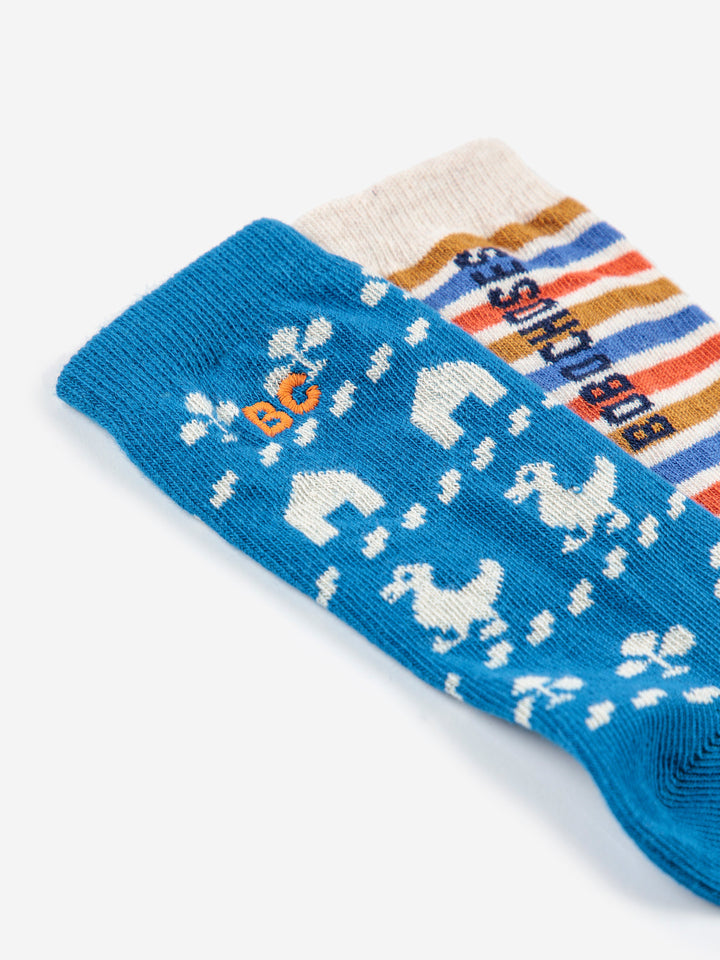 Bobo Choses Farm long socks pack x2
