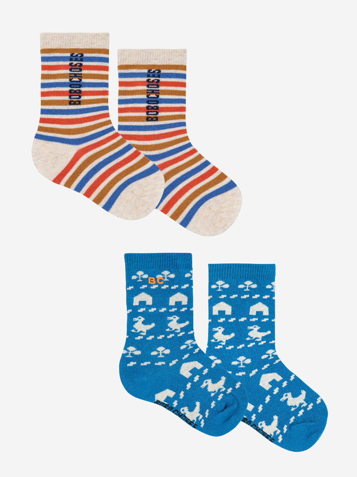 Bobo Choses Farm long socks pack x2