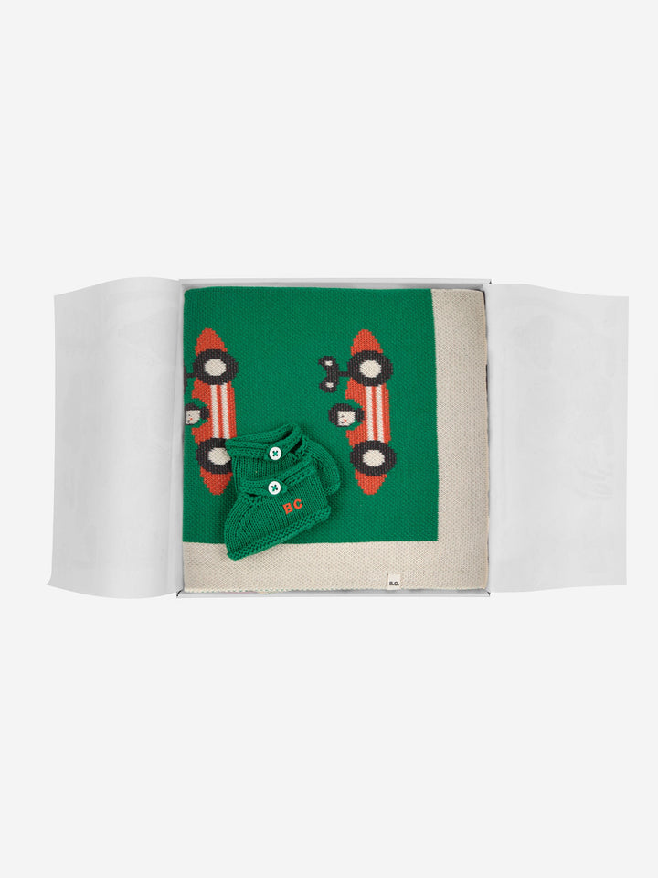Race Car knitted gift set