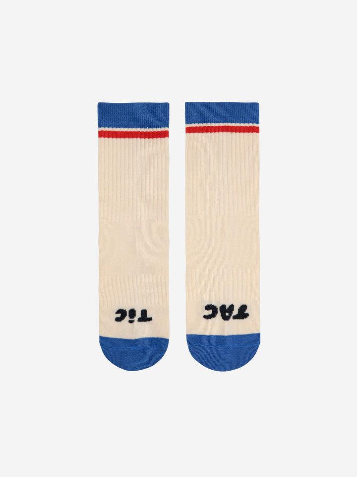 Tic Tac Toe color block long socks