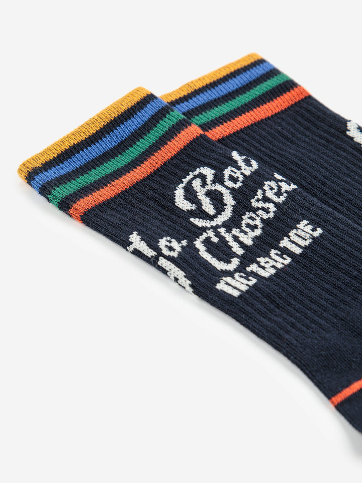 Go Bobo navy long socks