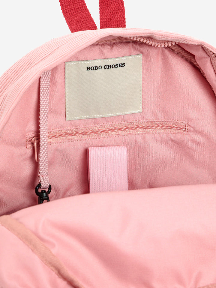 Tic Tac Toe color block corduroy school bag