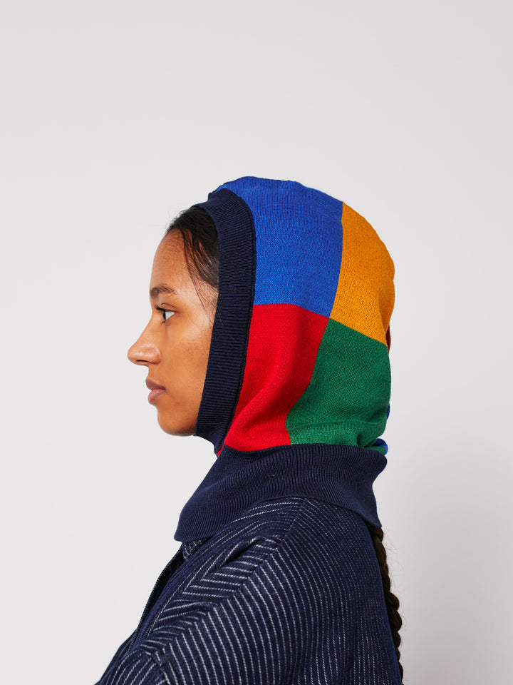 Color Block knitted balaclava
