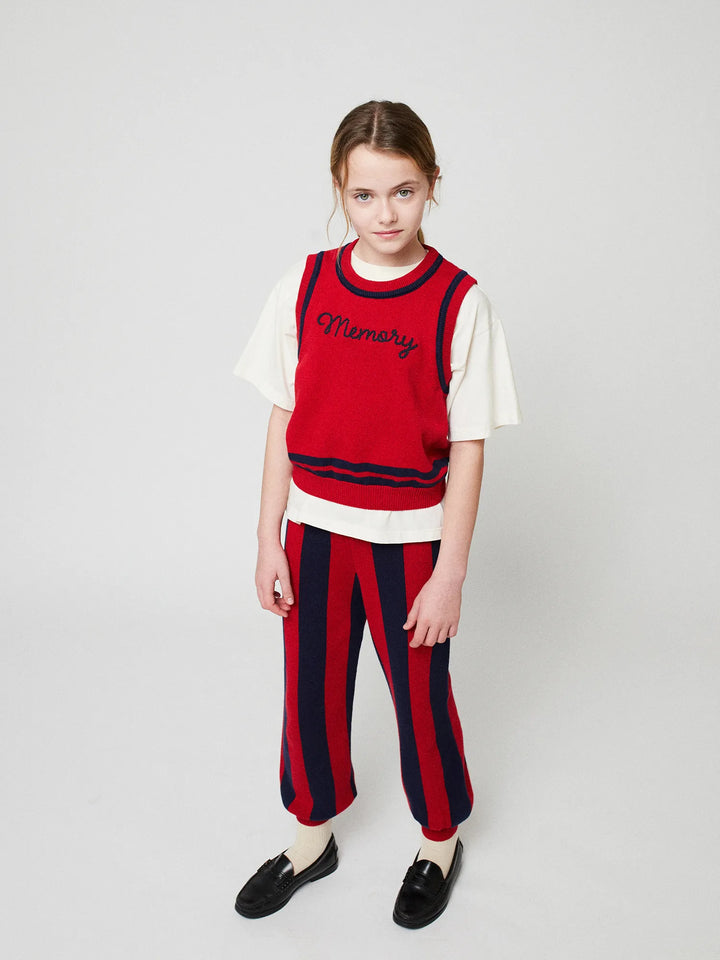 Striped knitted pants