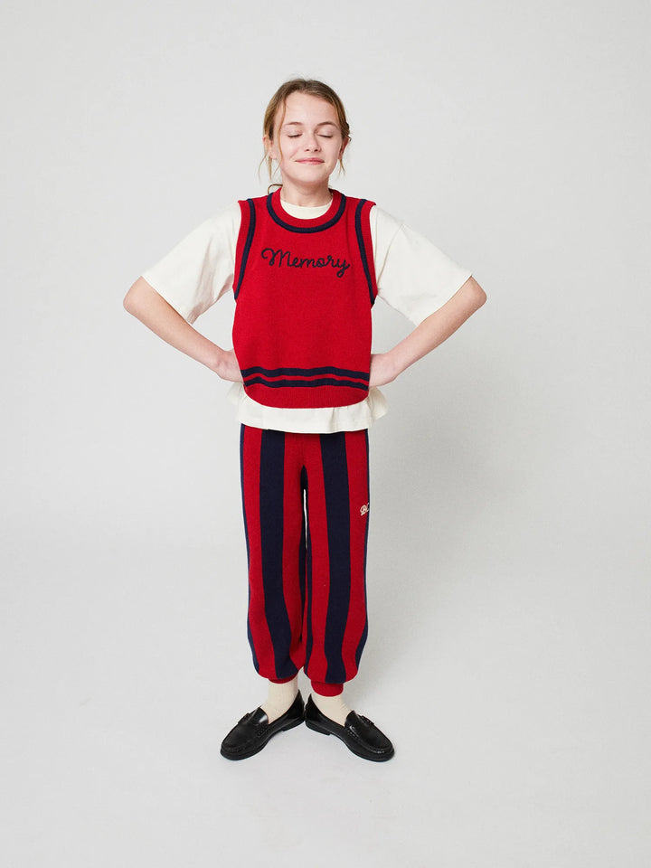 Striped knitted pants