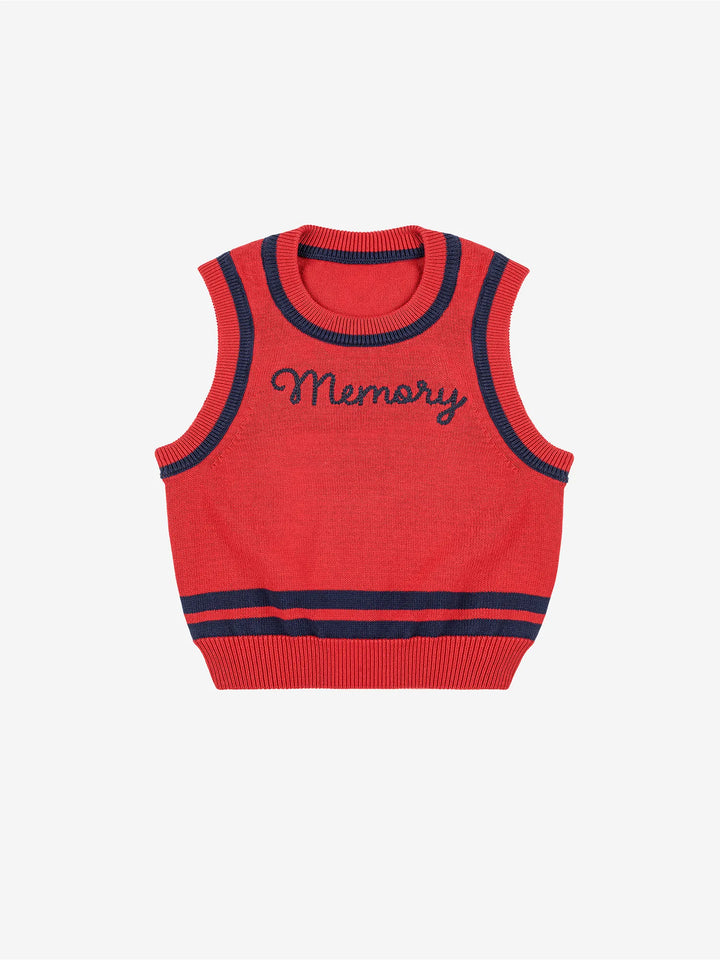 Memory knitted vest