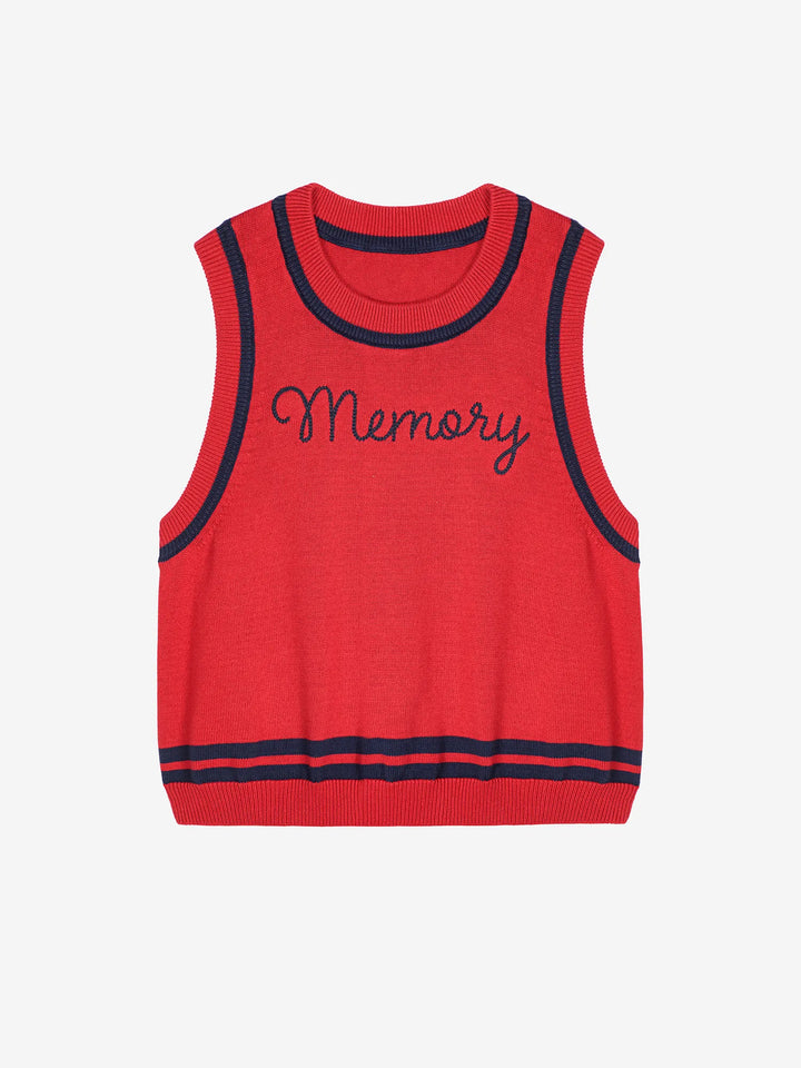 Memory knitted vest