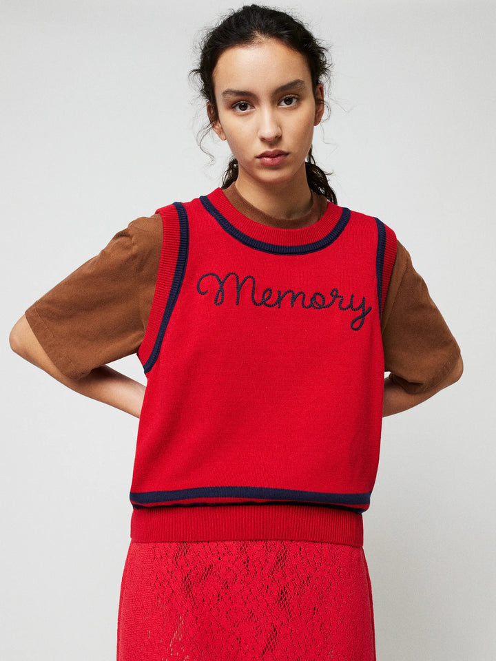 Memory knitted vest