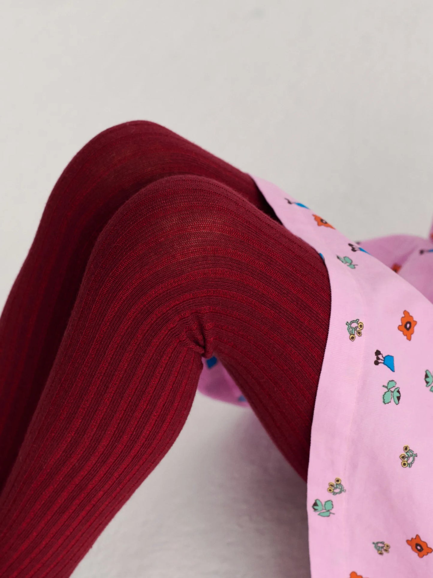 Bobo Choses red ribbed tights