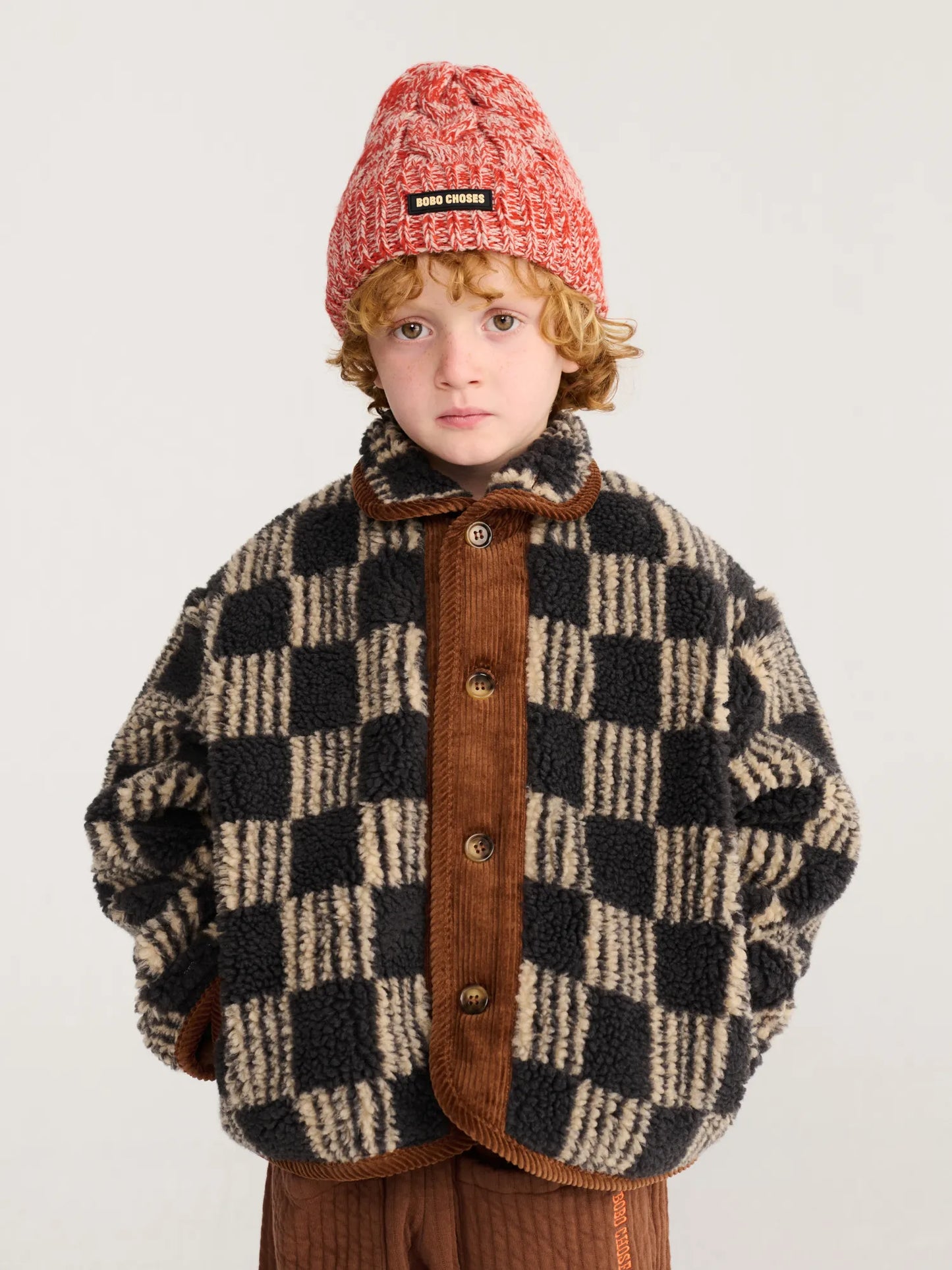 Bobo Choses red knitted beanie