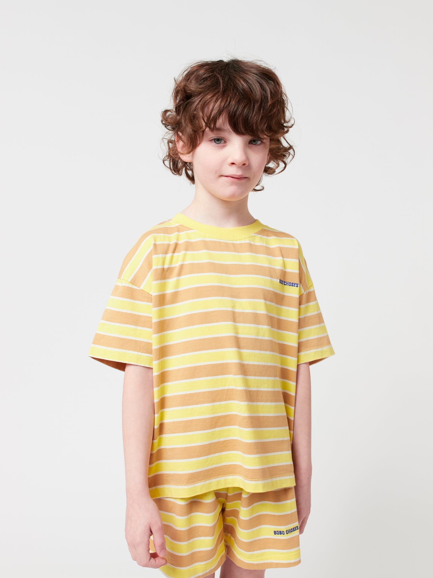 Bobo Choses Yellow Stripes loungewear set