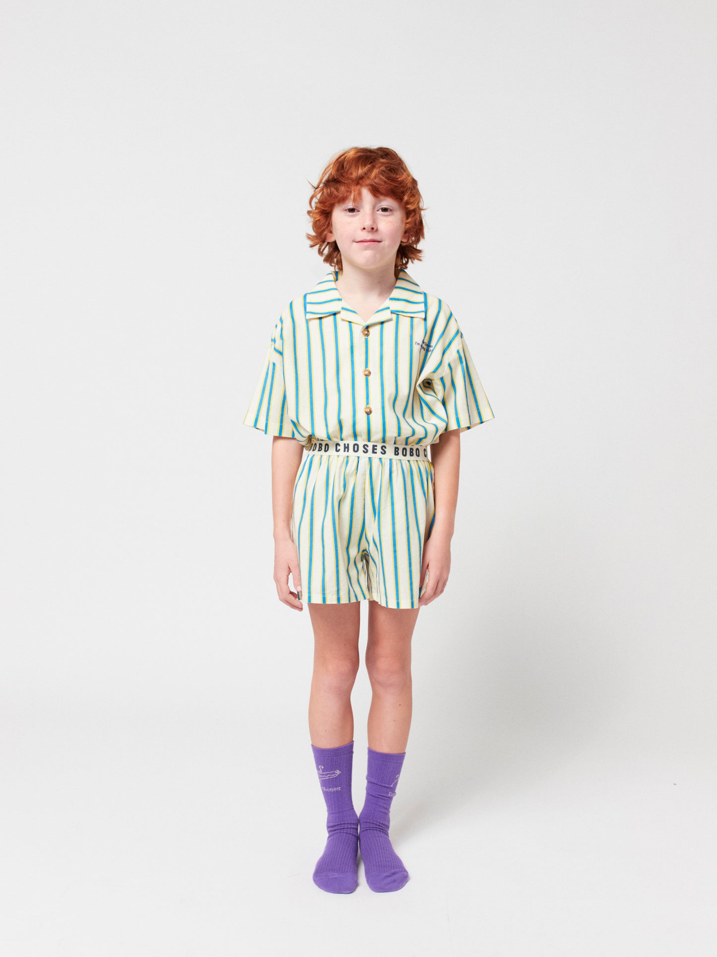 Yellow Stripes loungewear woven set