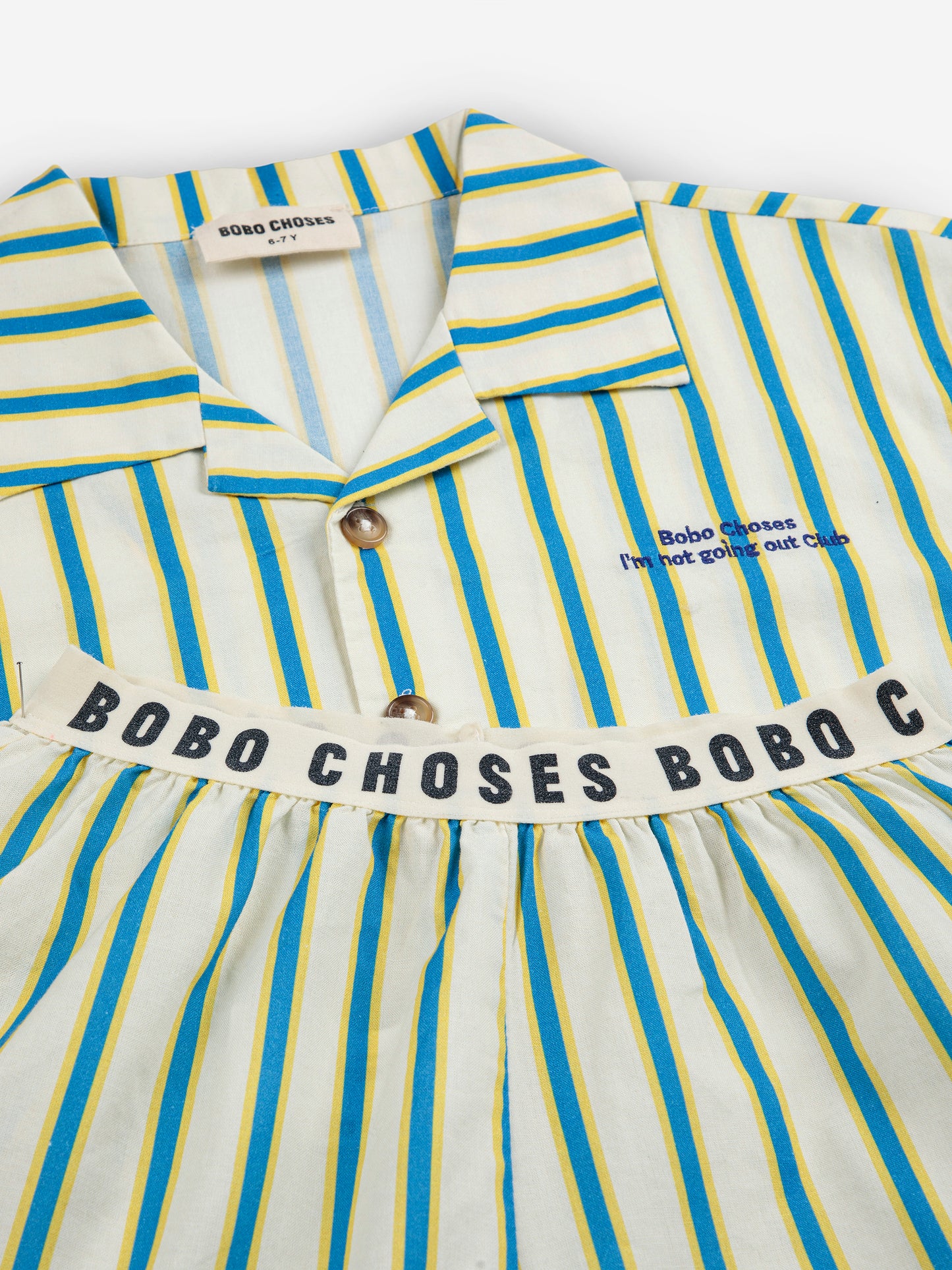 Yellow Stripes loungewear woven set