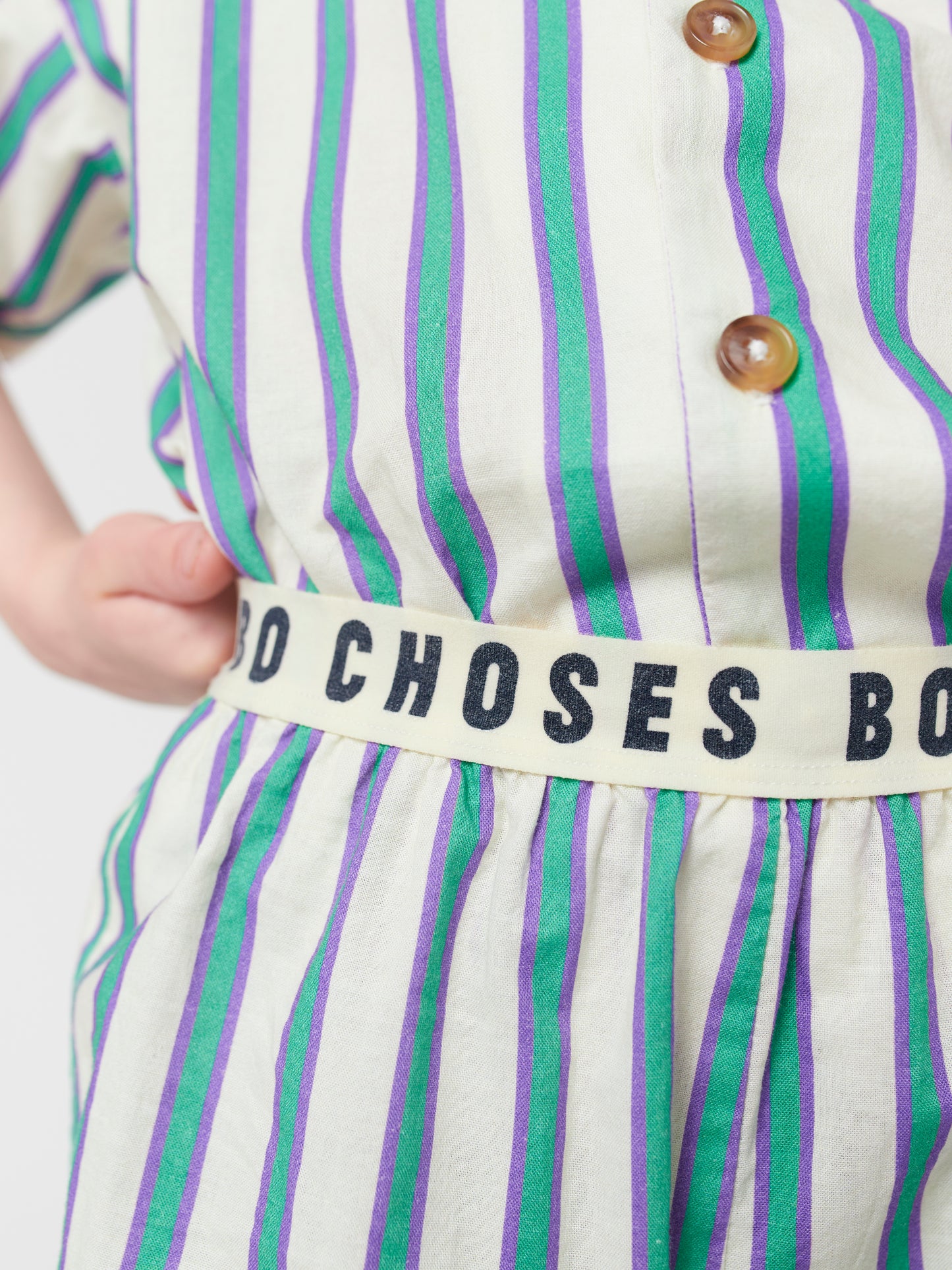 Green Stripes loungewear woven set
