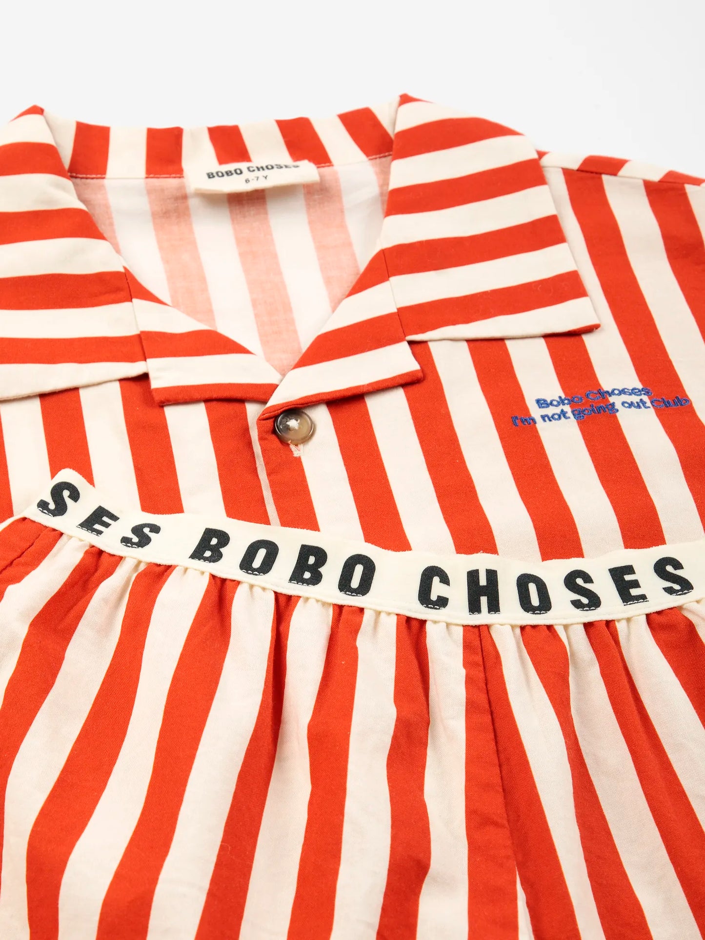 Red Bold Stripe loungewear woven set