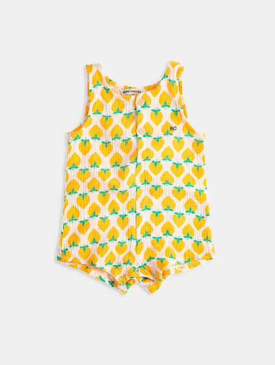 Strawberry all over woven playsuit