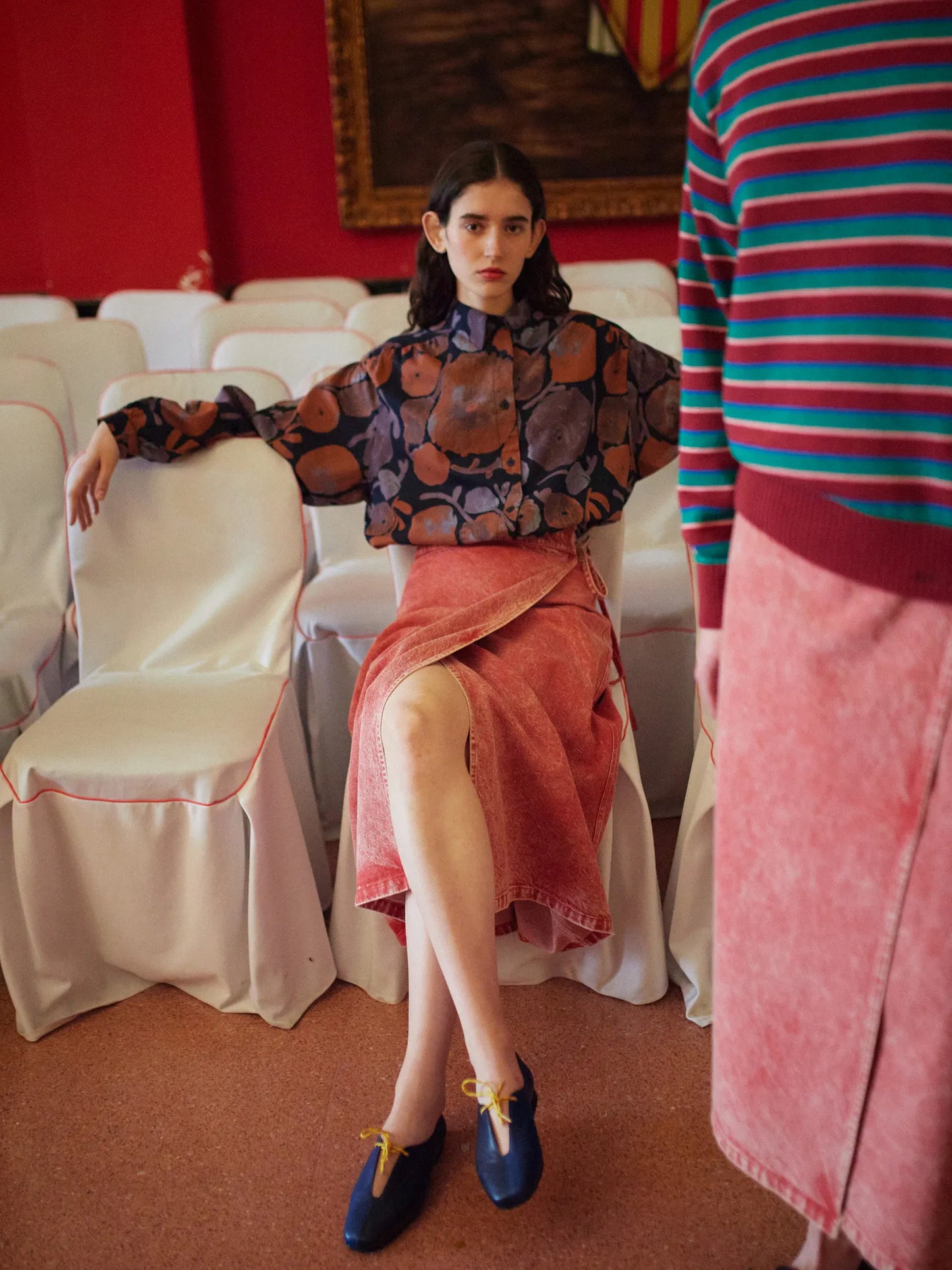 Wrapped cotton skirt