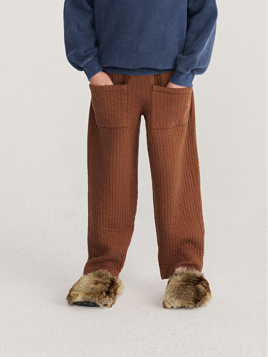 Quilted jogging pants